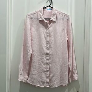 👚J. McLaughlin Pink Fitted Long Sleeve Button Down Shirt
